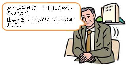 仕事を抜けて調停へ