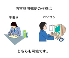 内容証明郵便は手書きorパソコン